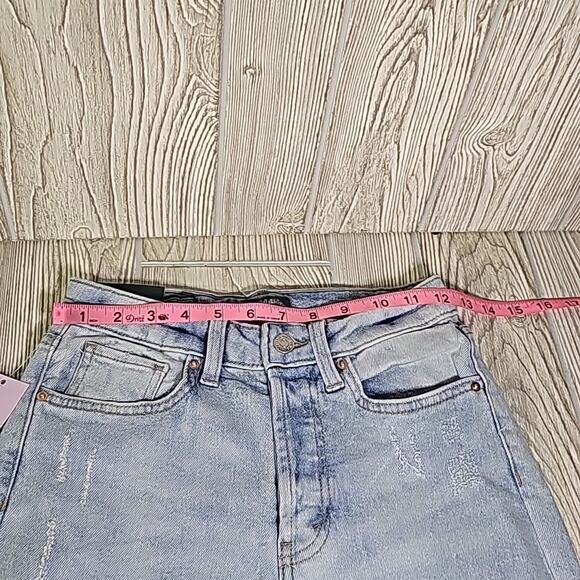 Wild Fable Super High Rise Straight Light Wash Distressed Jeans Womens 0/31" NEW - Picture 13 of 15
